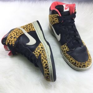 high top animal print sneakers